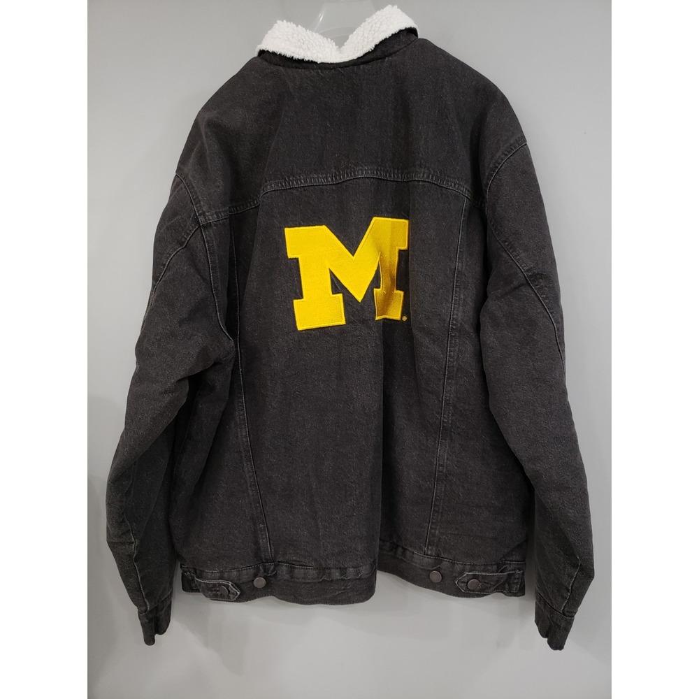 NEW Colosseum Wrangler Charcoal UNIVERSITY‎ OF MICHIGAN Western Button-Up Jacket